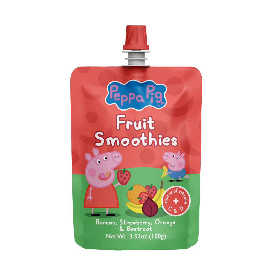 Peppa Pig Banana Strawberry Orange Smoothie