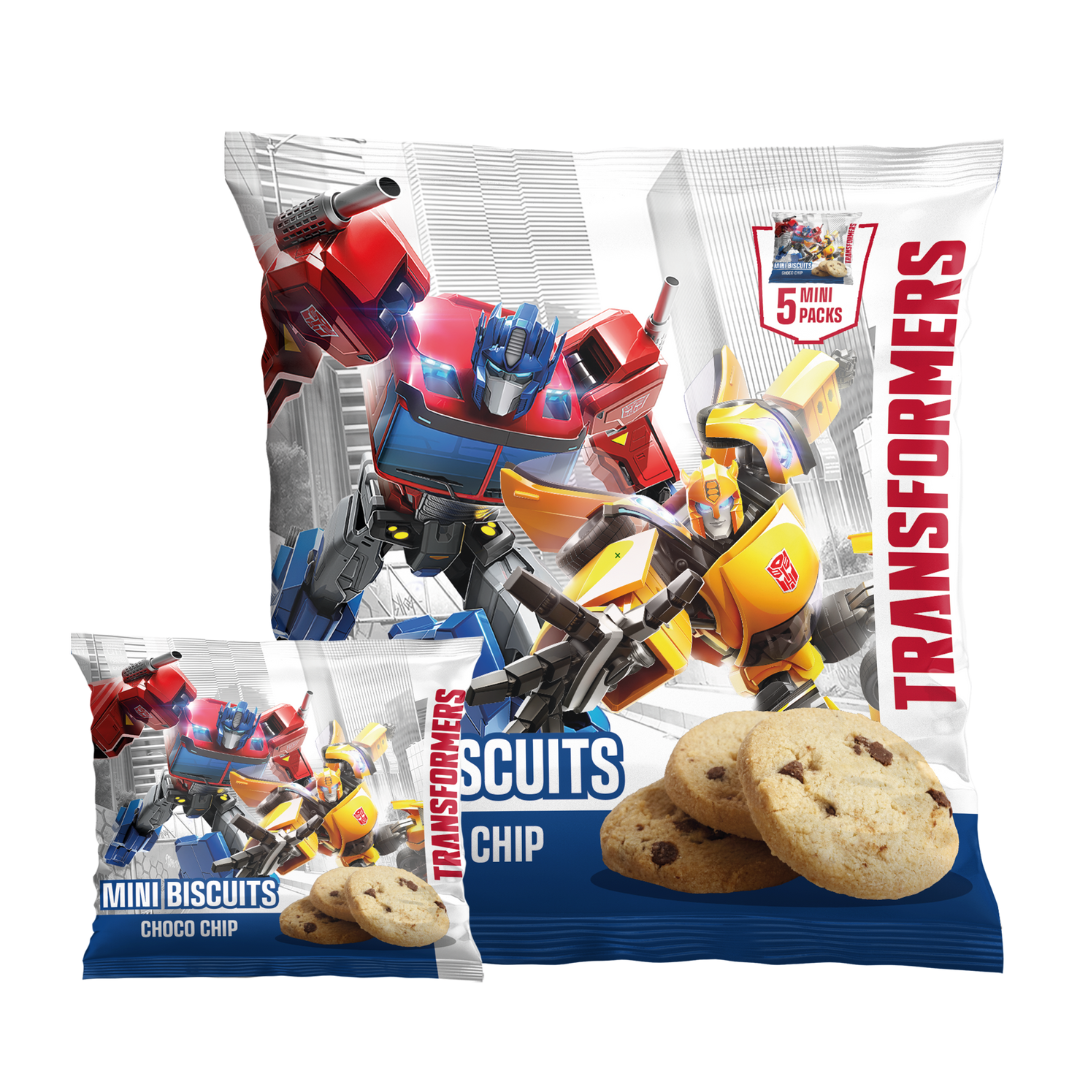 Transformers Choco Chip Mini Biscotti 5x20g