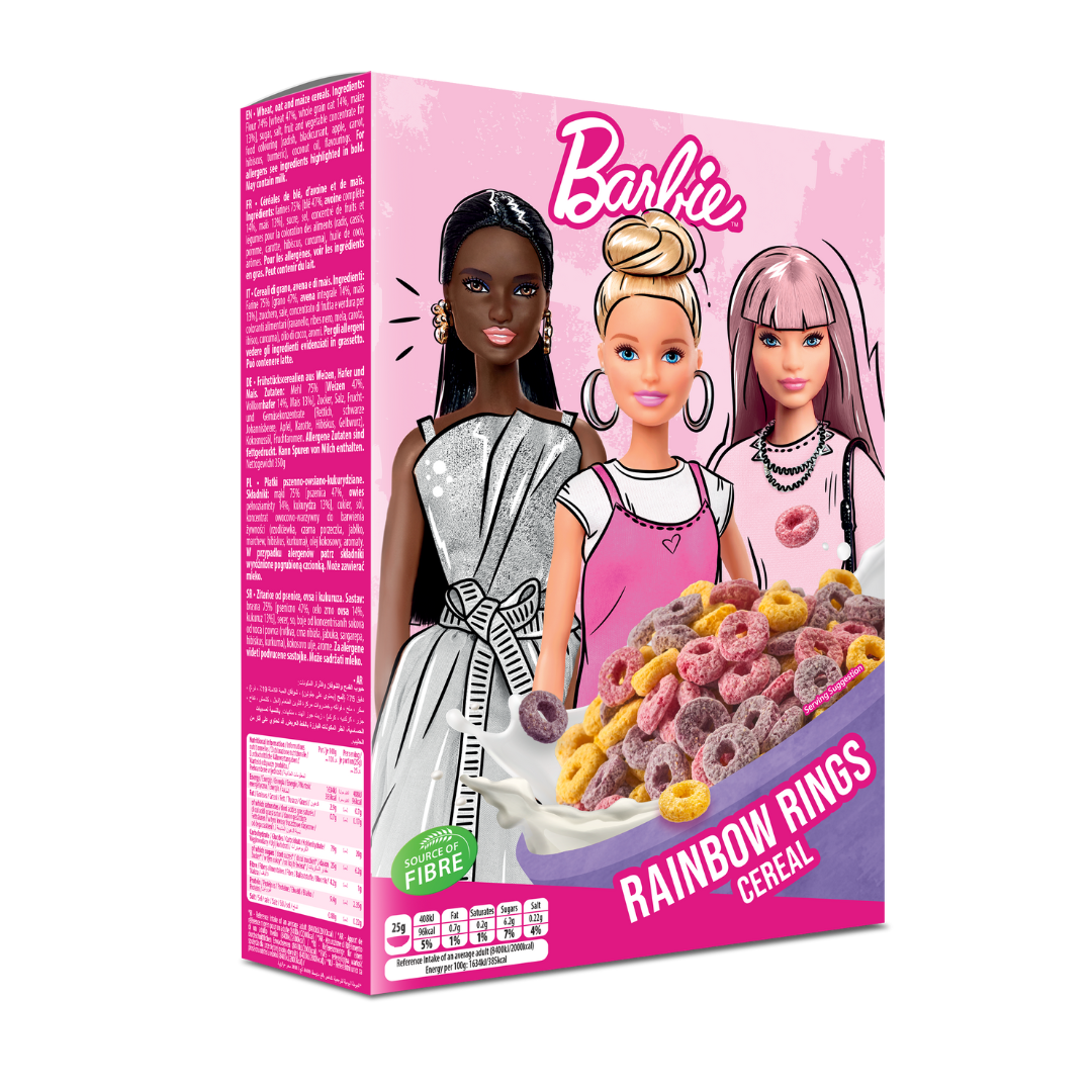 Barbie online cereal box