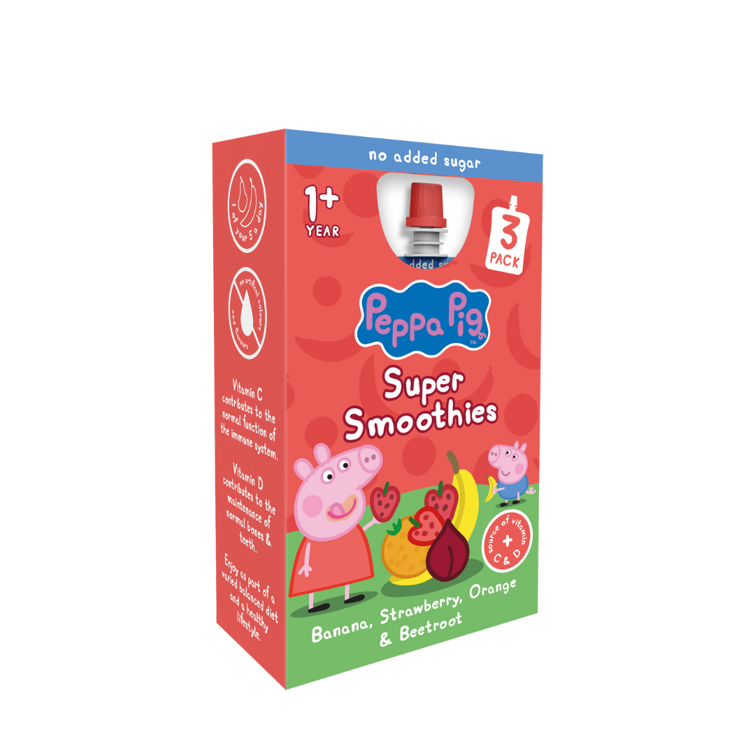 Peppa Pig Banana Strawberry Orange Smoothie