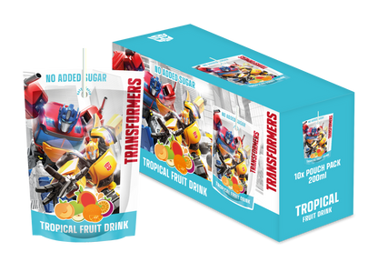 Transformers No Added Sugar Tropical Fruit Drink 200ml