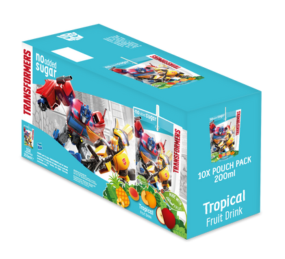 Transformers No Added Sugar Tropical Fruit Drink 200ml