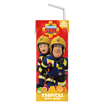 Fireman Sam Tropical No Added Sugar Fruit Tetra Drink 200ml