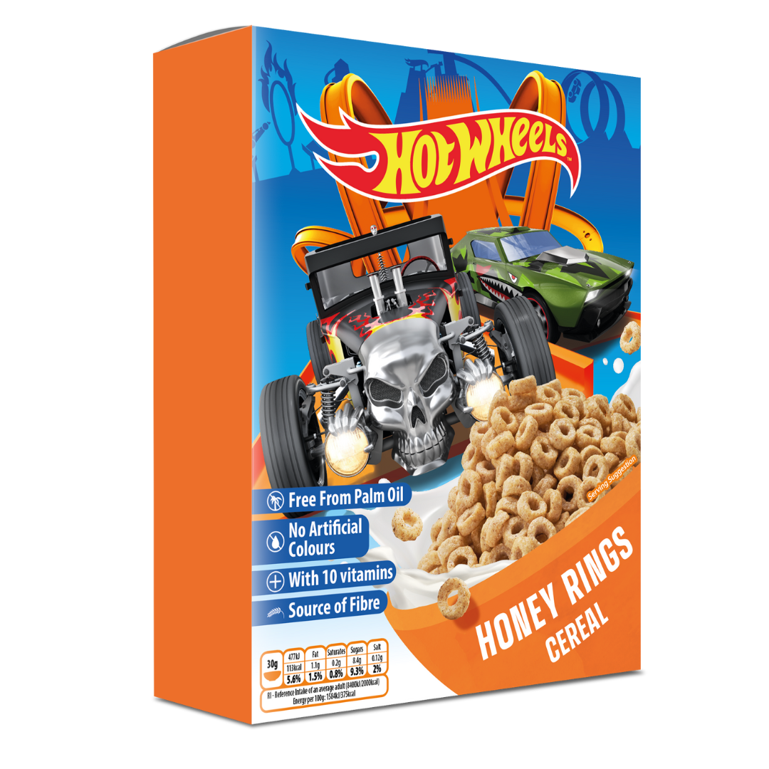 Hot Wheels Honey Rings Cereals With Vitamins