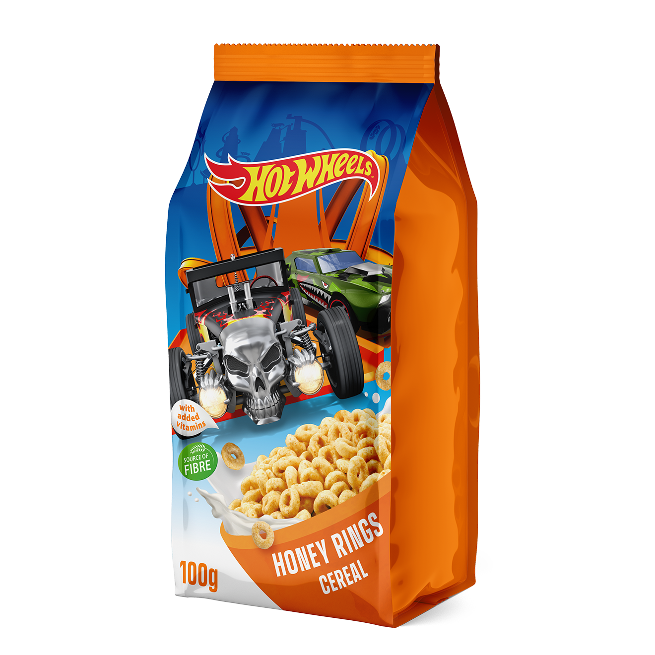 Hot Wheels Honey Rings Cereals With Vitamins Bag 100g