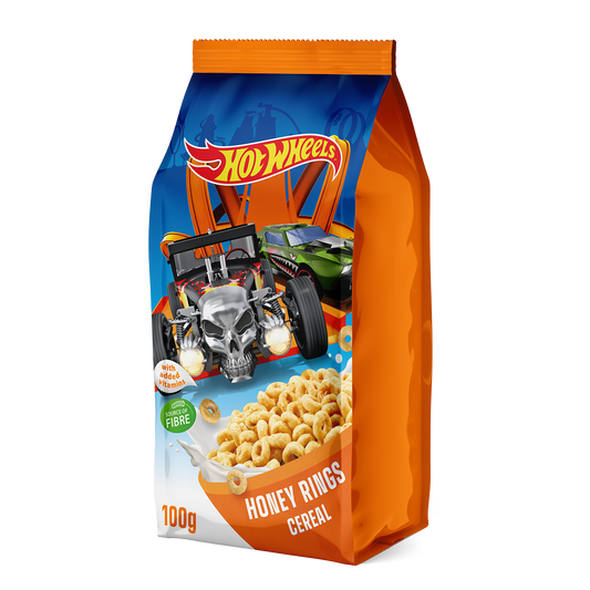 Hot Wheels Honey Rings Cereals With Vitamins Bag 100g