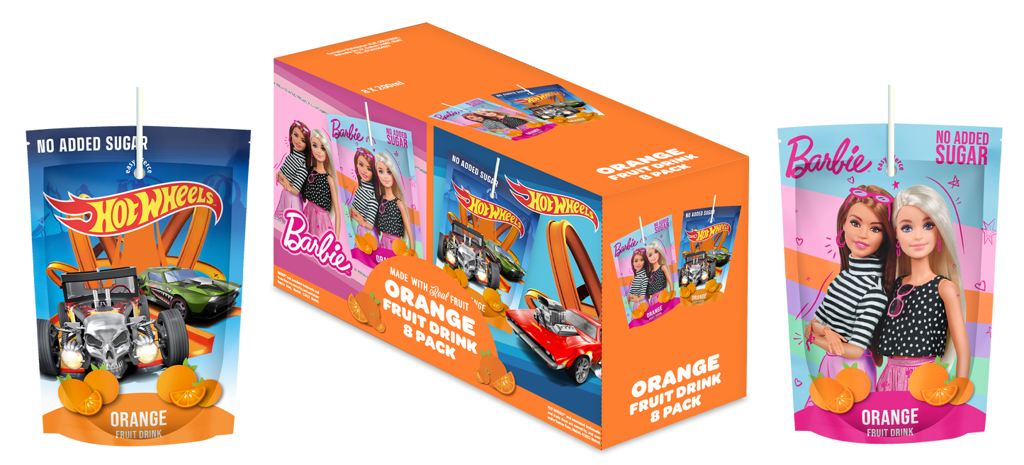 Mattel Multi Character No Added Sugar Orange Fruit Drink 200ml