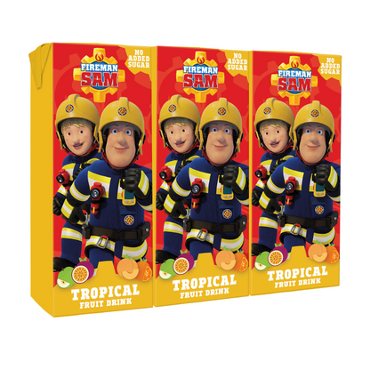 Fireman Sam Tropical No Added Sugar Fruit Tetra Drink 200ml