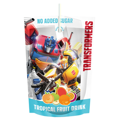 Transformers No Added Sugar Tropical Fruit Drink 200ml