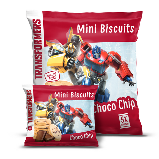 Transformers Choco Chip Mini Biscotti 5x20g