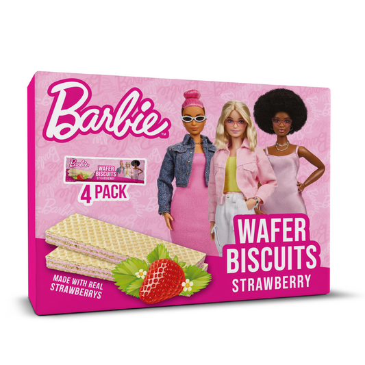 Barbie Strawberry Wafer Biscuits 4x25g