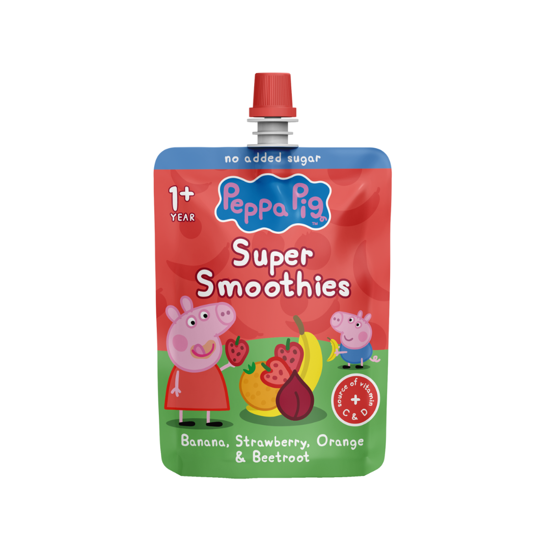 Peppa Pig Banana Strawberry Orange Smoothie
