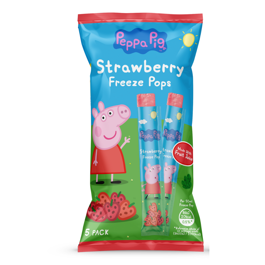Pappe Pig Strawberry Freeze Pops